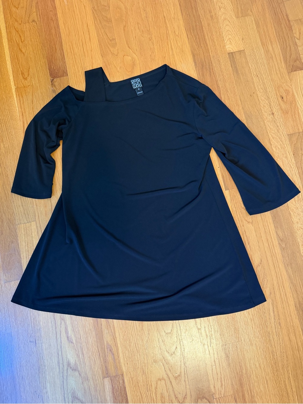 Clara Sun Woo Black Cold-Shoulder Tunic